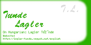 tunde lagler business card